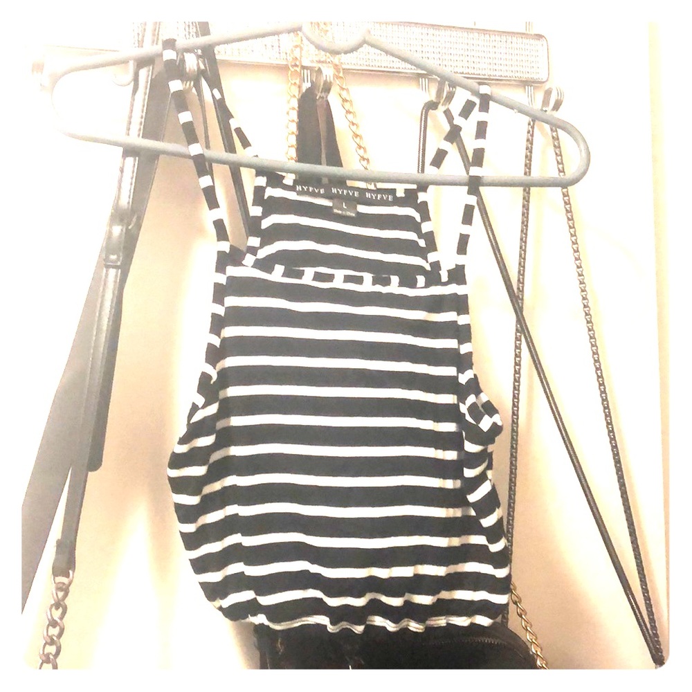 Two Piece Stripe Black & White Set